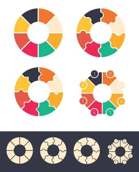 Cirkels voor infographic set — Stockvector