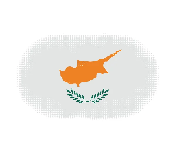 Cyprus vlag symbool halftoon — Stockvector