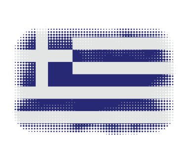 Yunanistan bayrağı sembolü noktalı resim