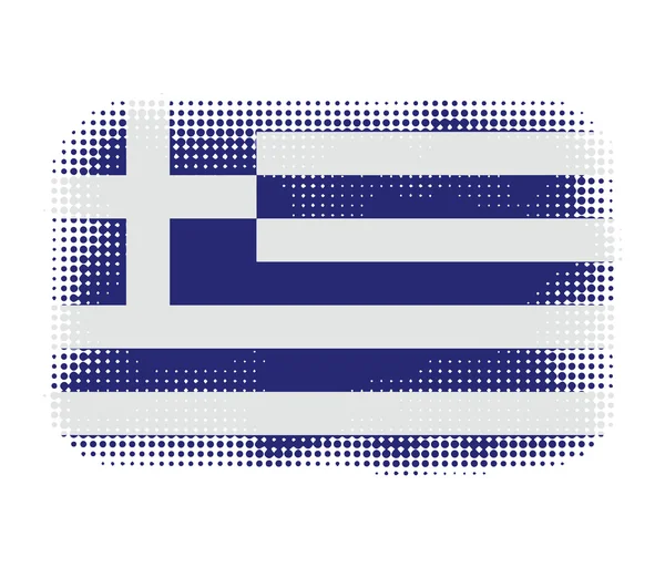 Grèce symbole du drapeau demi-ton — Image vectorielle