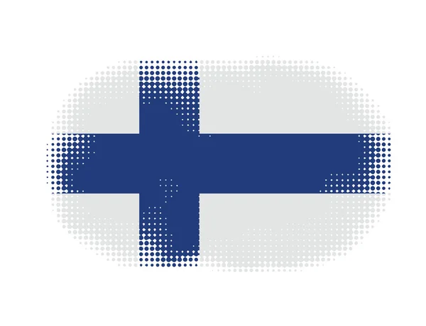 Bandera de Finlandia símbolo semitono — Vector de stock