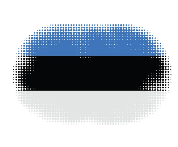 Estonia símbolo de la bandera de medio tono — Vector de stock