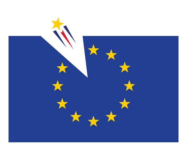 Зірка прапора Єс, що вилітає — стоковий вектор