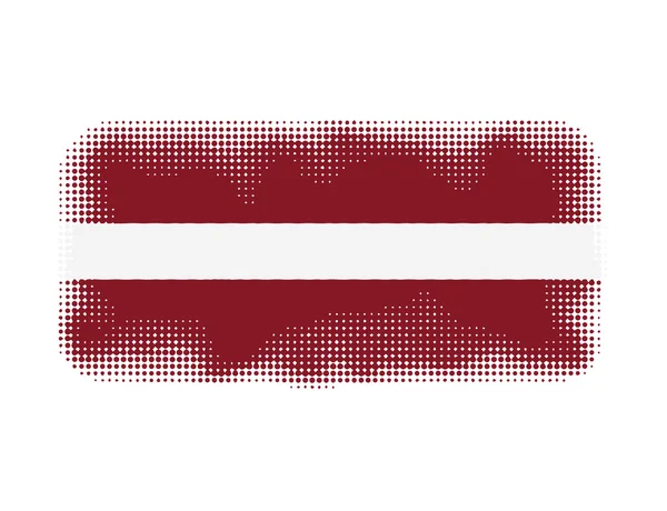 Latvia flag symbol halftone — Stock Vector