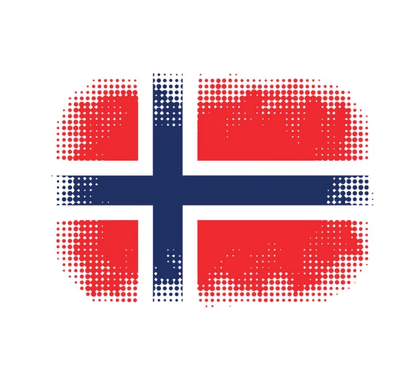 Bandera de Noruega símbolo semitono — Vector de stock