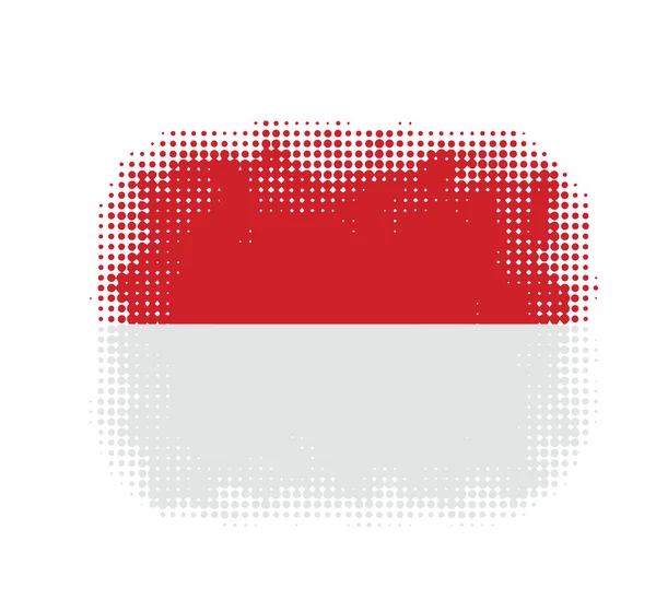 Monaco flag symbol halftone — Stock Vector