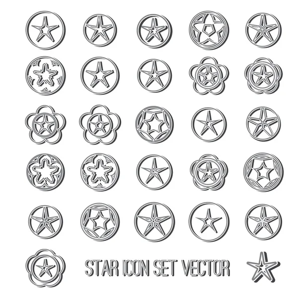 Conjunto de ícone estrela — Vetor de Stock