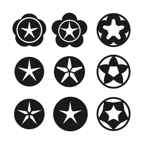 Star icon set — Stock Vector