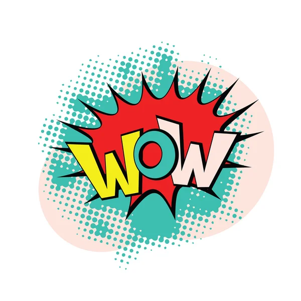 Wow a pop-art vektor — Stock Vector