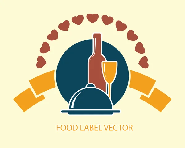 Etiqueta de alimentos vector abstracto — Vector de stock