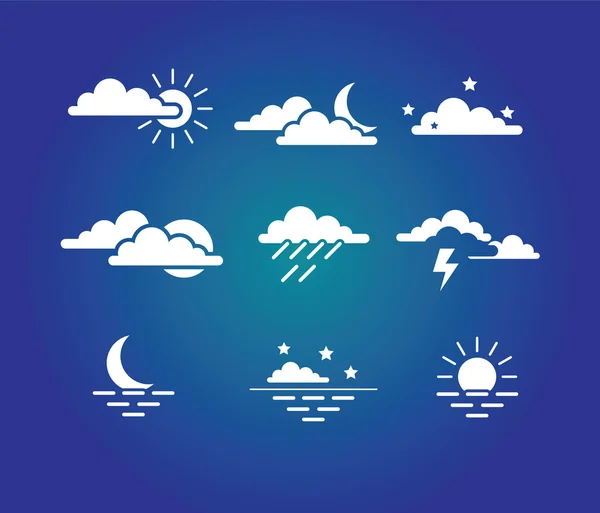 Weather icon set — Stock Vector