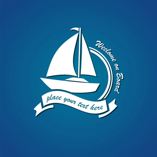 Logo Yacht club — Vettoriale Stock