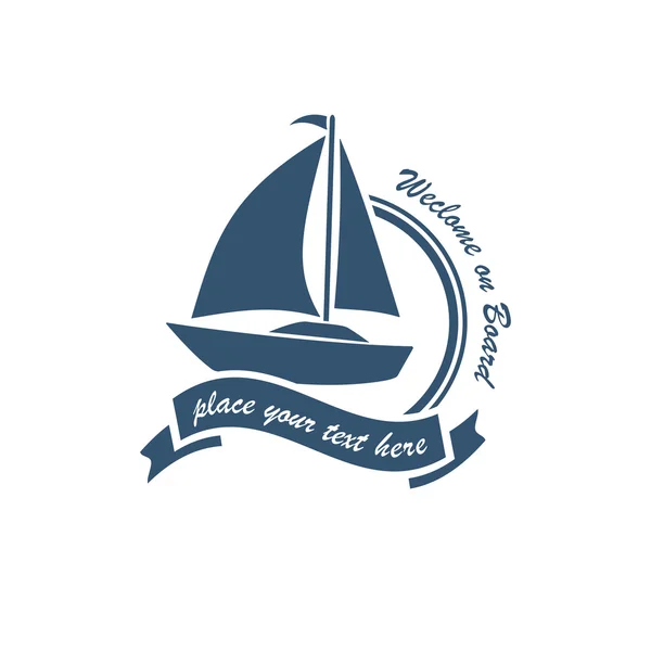 Yacht club logó — Stock Vector