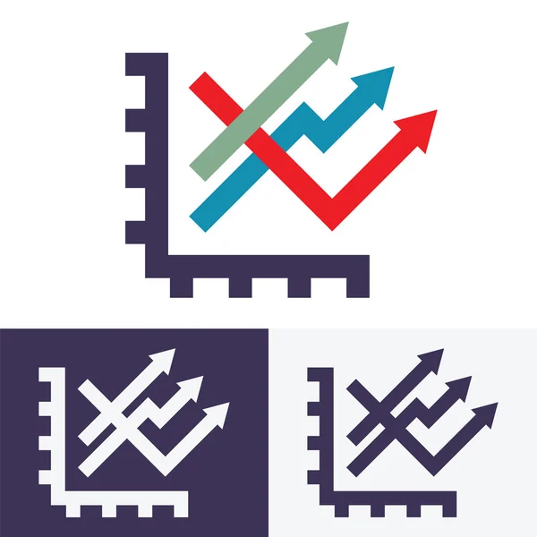 Chart options vector icons — Stock Vector