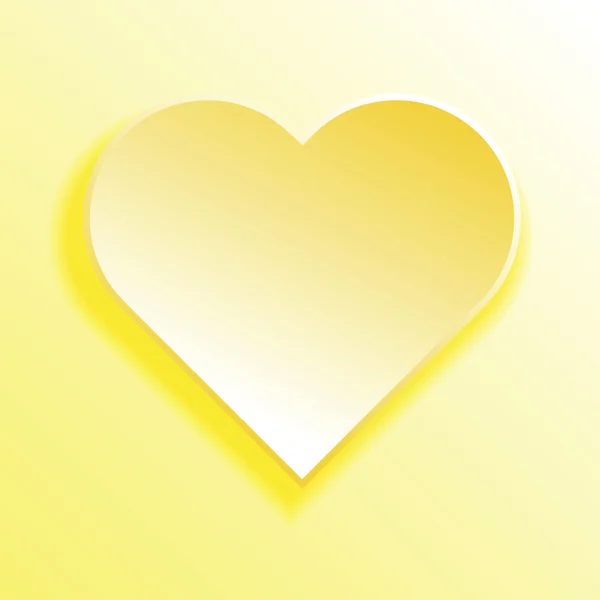 Corazón amarillo símbolo — Vector de stock
