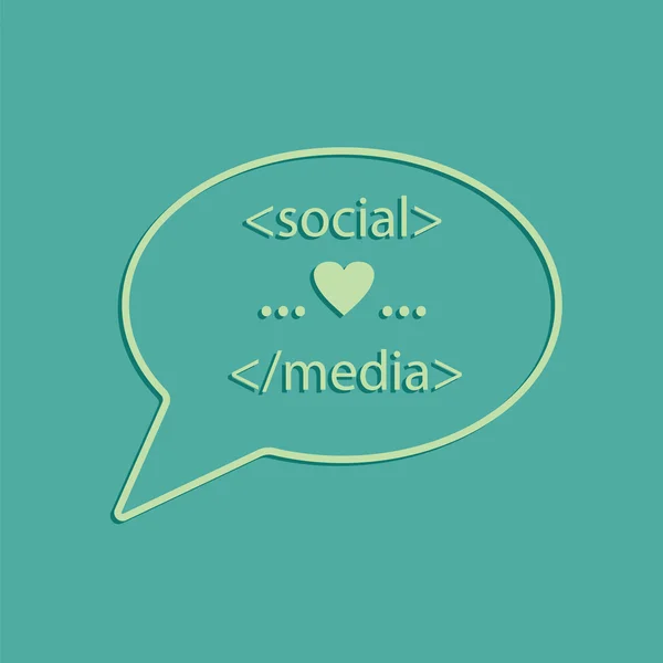 Speech bubble social media tags — Stock Vector
