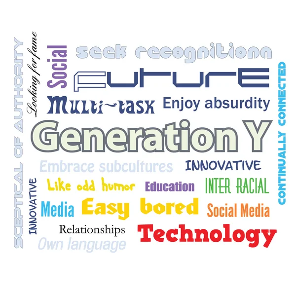 Infografías de generación Y — Vector de stock