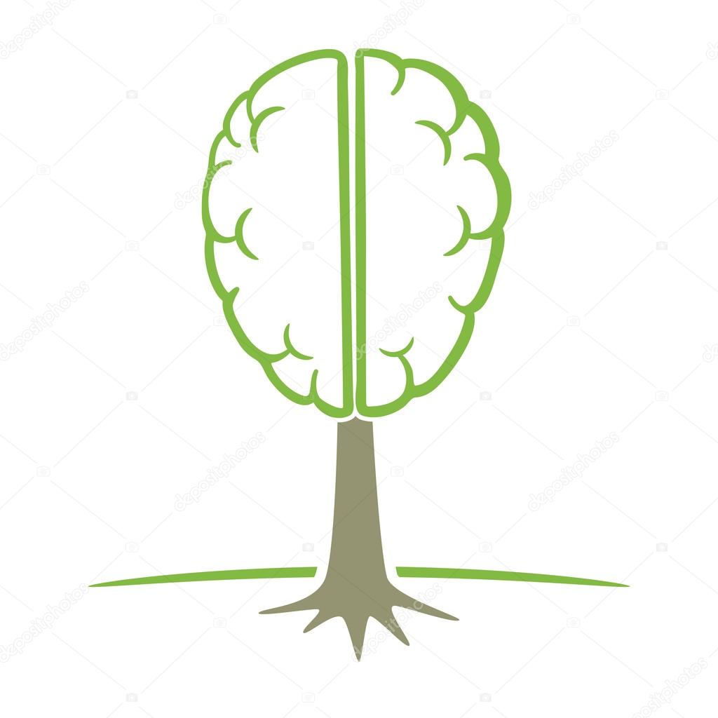 Human brain tree symbol