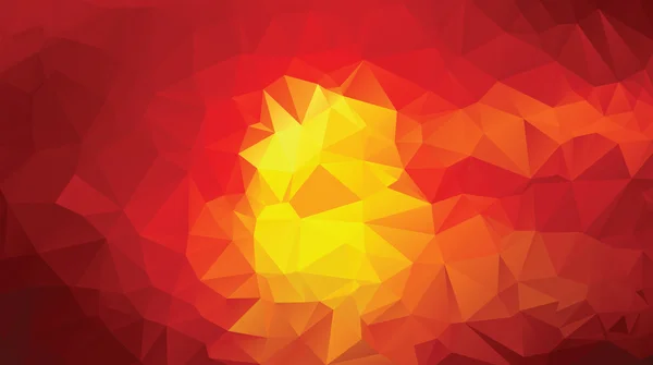 Yellow red dark abstract low poly design — Stock Vector