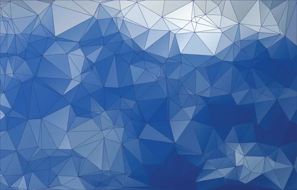 抽象的蓝色三角形低聚设计背景 — 图库矢量图片