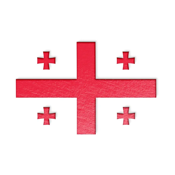 Illustration der georgischen Nationalflagge — Stockfoto