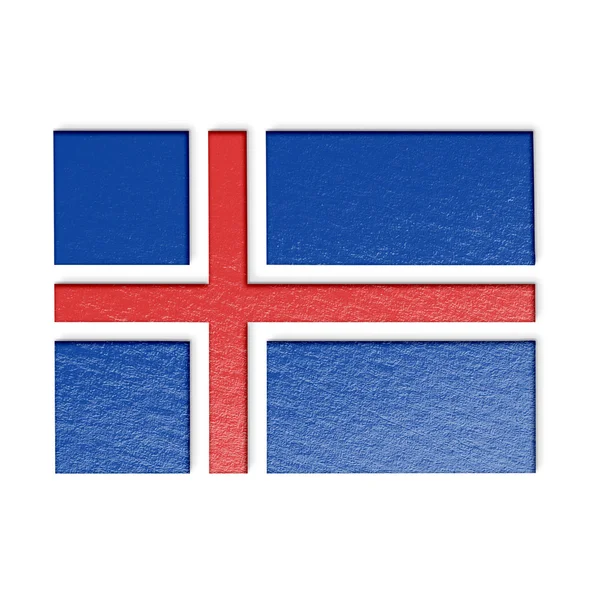 Iceland bandera ilustración — Foto de Stock