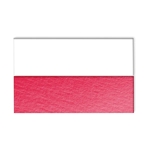 Ilustração da bandeira nacional poland — Fotografia de Stock