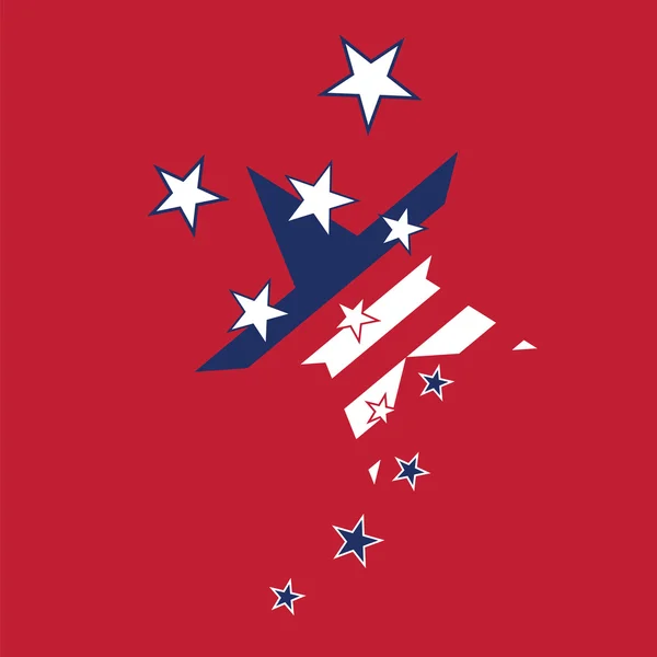 Estrellas abstractas de bandera americana — Vector de stock