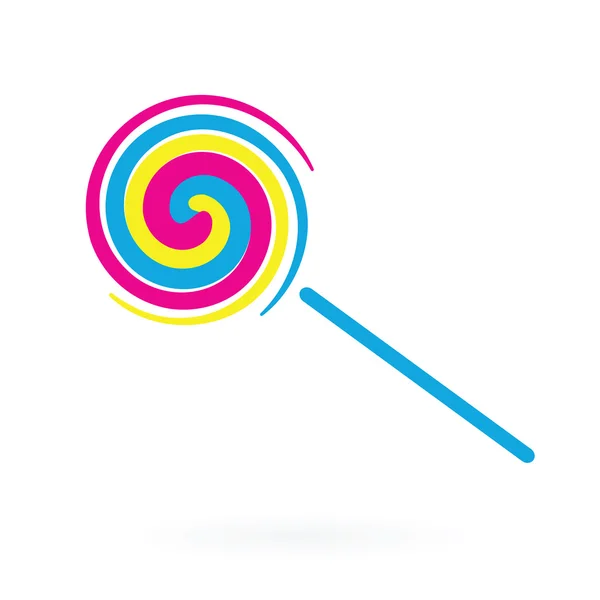 Lollipop icon flat design — Stock Vector