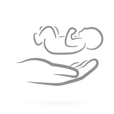 Üst el bebek simgesiyle