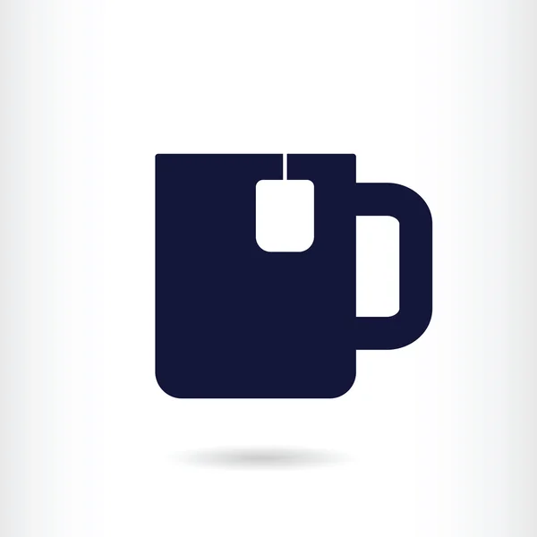 Bureau thé tasse icône — Image vectorielle