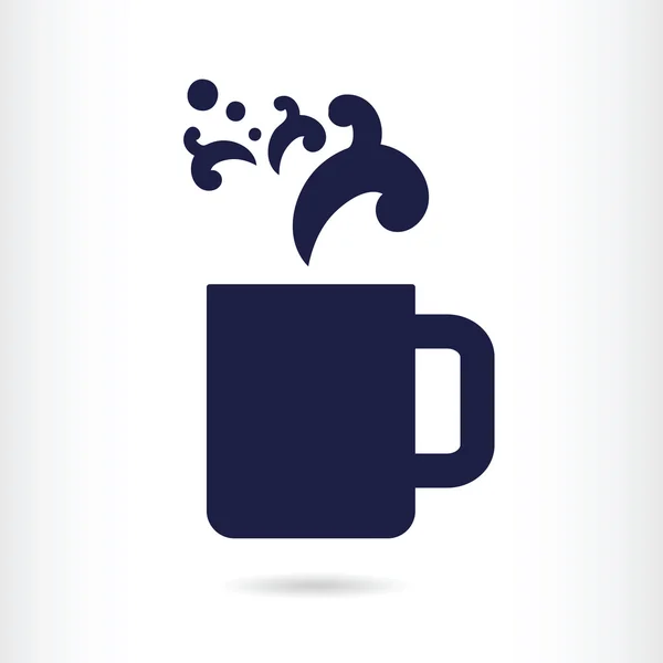 Oficina taza de café icono — Vector de stock