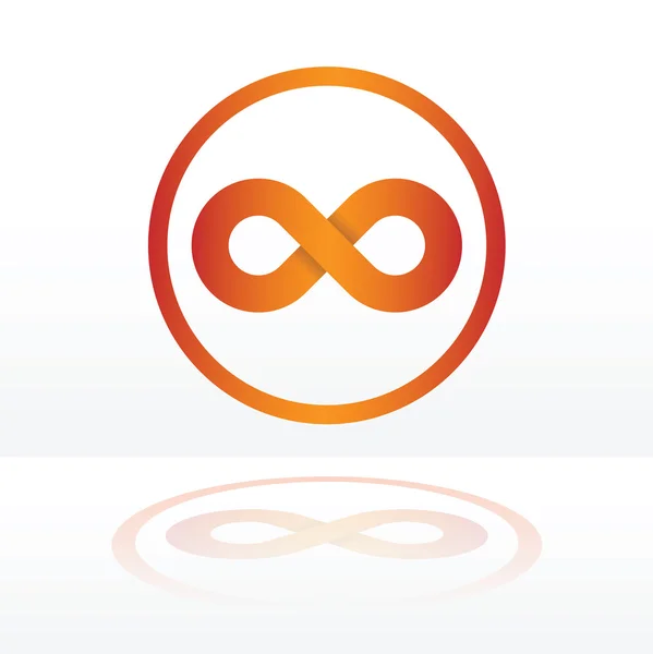 Orange infinity symbol — Stock Vector