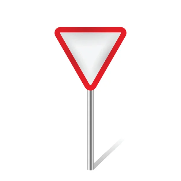 Give way traffic sign — Stock Vector