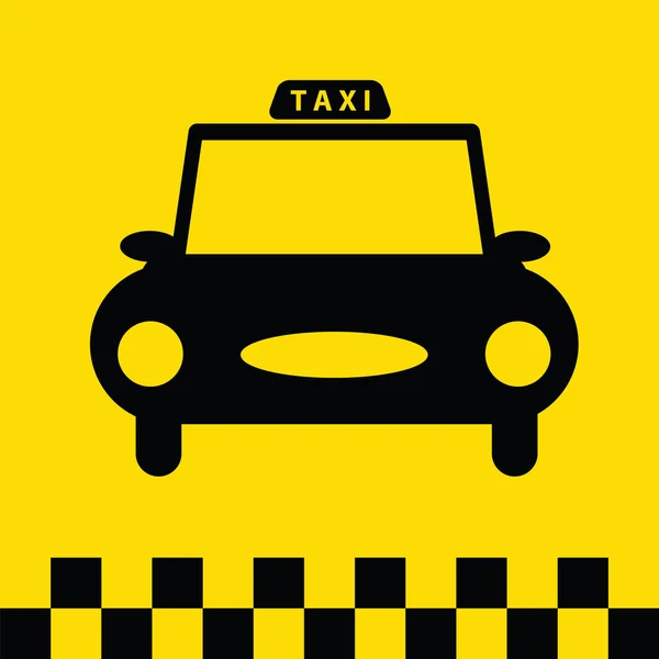 Taxi bil ikonen — Stock vektor