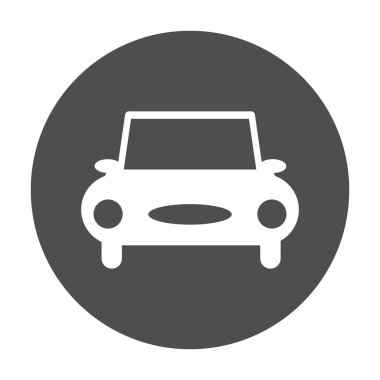 Araba simge vektör yuvarlak