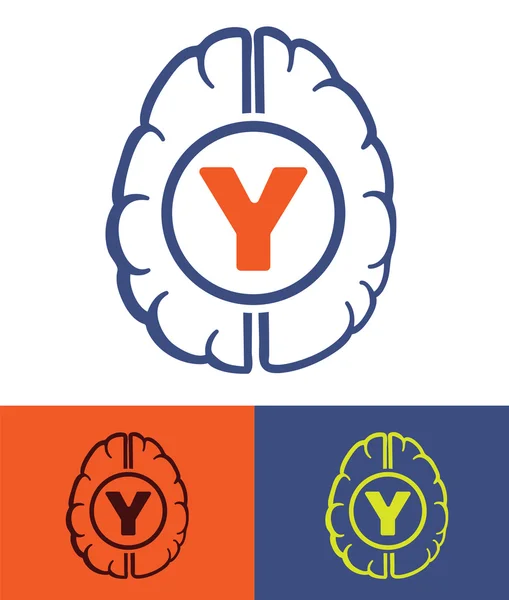 Generación del cerebro humano y vector — Vector de stock