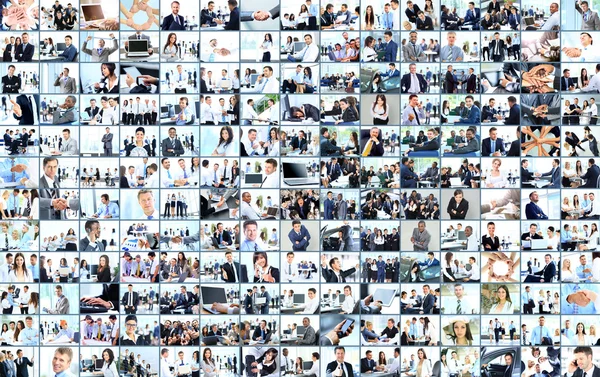 Collage aziendale composto da molte immagini aziendali — Foto Stock