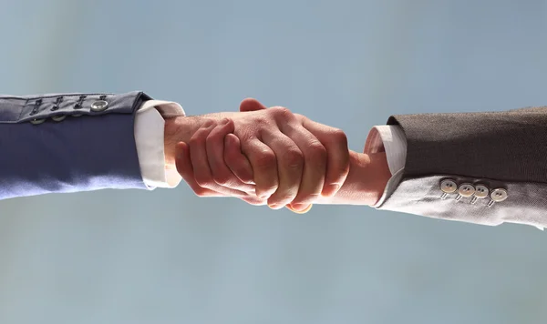 Handshake of business partners. bottom view — Stock Photo, Image