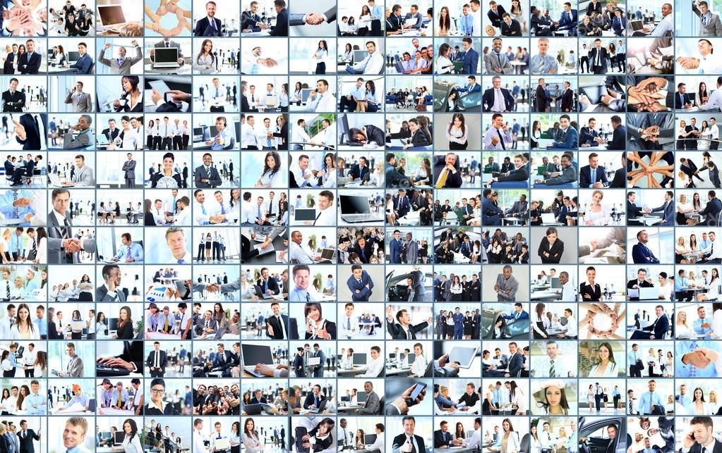 Business collage made of many business pictures