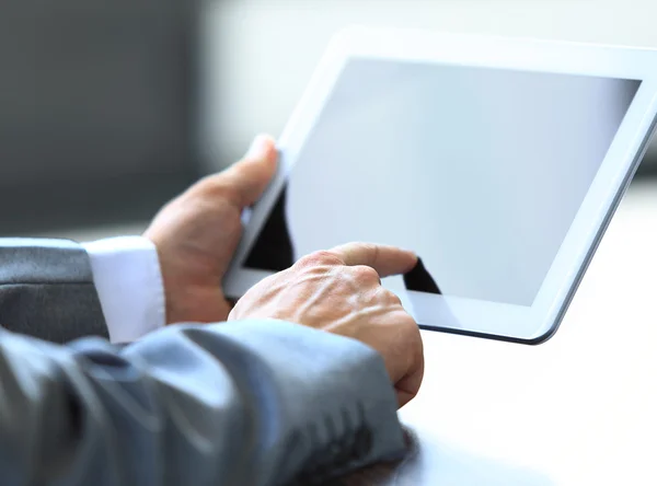 Businessman holding digital tablet — Stock Photo, Image