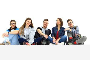 Nedensel grup izole katta oturan insan