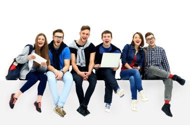 Nedensel grup izole katta oturan insan