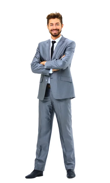 Portret firmy mężczyzna na białym tle — Zdjęcie stockowe