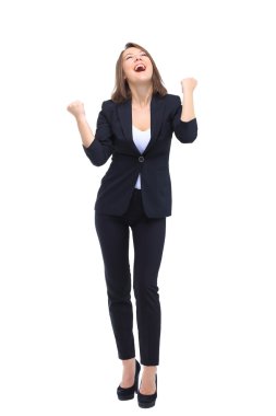 Başarılı kazanan kutluyor portresi