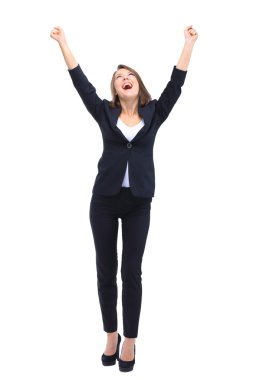 Beyaz adam izole güzel mutlu genç iş kadını