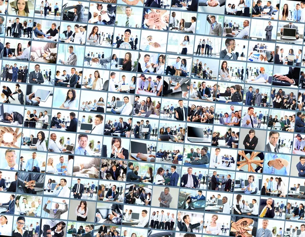 Collage av business bilder — Stockfoto