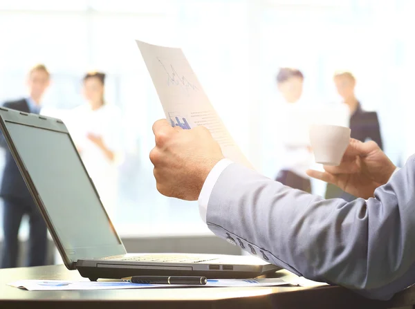 Morning in the modern office — Stock Photo, Image