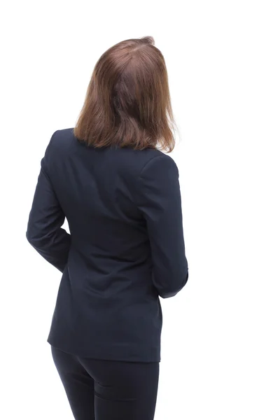 Young businesswoman looking at something. Back view — Stock Photo, Image