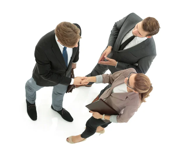 Business man shaking hand to partner — Stock Photo, Image